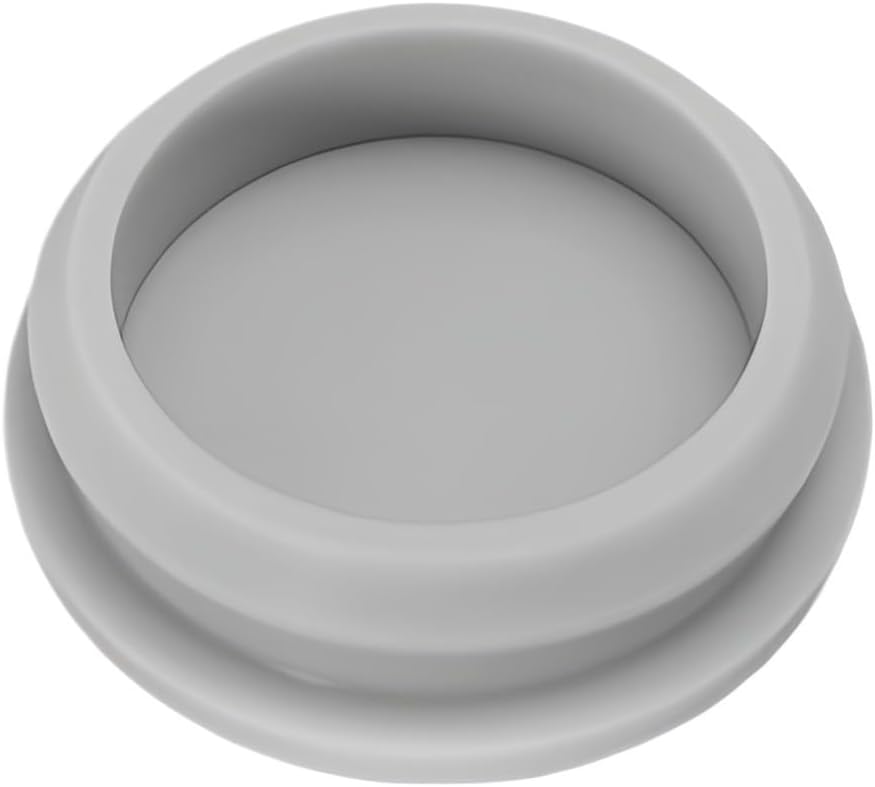 Silicone Rubber Hole Plugs, 10pcs Grey Snap On Caps, Furniture End Cap Hollow Solid Rubber Stopper Round Hole Plugs for Protection(10.5mm)