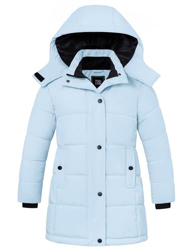 ZSHOW Girl's Winter Coats Hooded Outerwear Puffer Jacket Waterproof Warm Long Parka