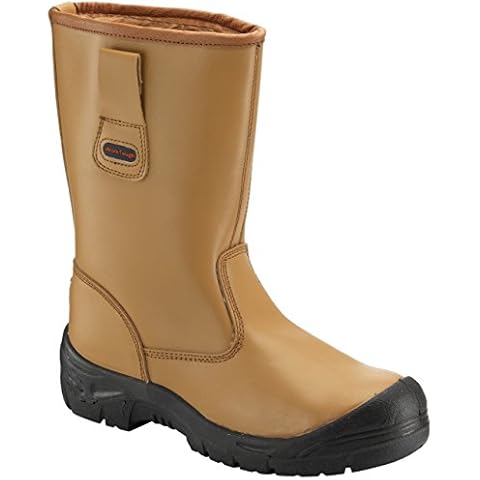 WorkTough 118SCM10 Size 10 Rigger Leather with Scuff Cap - Tan Cover