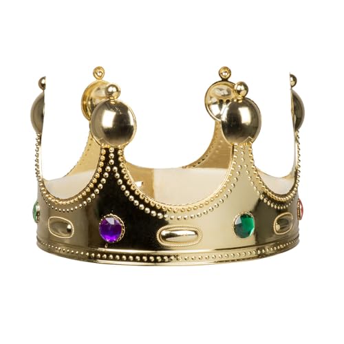Boland Childrens Kings Crown Gold Royal Fancy Dress Accessory Crown For Kids Boys Girls Coronation World Book Day Nativity One Size (Gold)