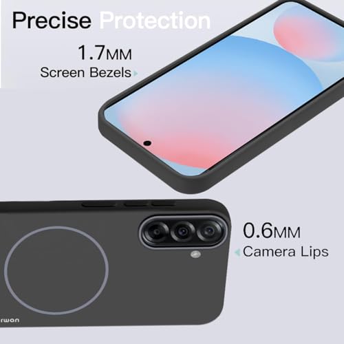Image of KARWAN️Magnetic Ultra Slim-Fit Back Case Cover for Samsung Galaxy A36 |Hard PC Case Cover| Ultra-Thin & Light Weight with [Ultra Premium Feel] Case for Samsung Galaxy A36 (Black)