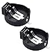 Heyiarbeit 3V Horizontal Coin Button Cell Battery Socket Holder Container Case, Fit for Battery Model CR/LIR2450 Black Tone 2 Pcs