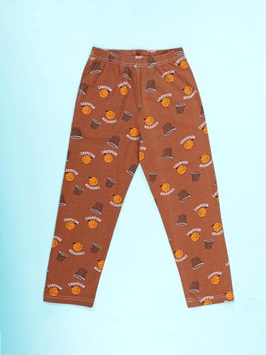 Image of KiddoPanti Boys Printed Pyjama | 100% Cotton Single Jersey Fabric | All Over Printed Design | Relax Fit & Ankle Length | Pyjama Pant