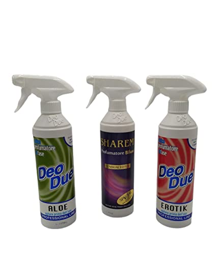 DEODORANTE AMBIENTALE DEO DUE EROTIK/SHAREM/ALOE 500 ML, 3 PZ