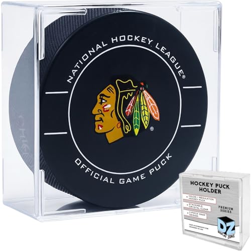 Display Zone Hockey Puck Case, Crystal Clear Puck Holder - Fits Official Size Hockey Puck