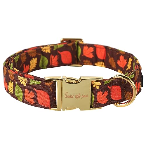 Unique style paws Dog Collar Metal Buckle Maple Leaves Collar Gift Durable Cute Collar for Small Medium Large Boys Girls Dogs