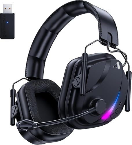 Vakedy HW12 Wireless Gaming Headset with Mic 2.4GHz Bluetooth Gaming Headphones of Duty/FPS Gamers, 50Hr Battery Life Gamer Headset for PS5, PS4, PC, Switch, Mac, Low Latency, Lightweigh (Black) Vakedy HW12 Wireless Gaming Headset with Mic 2.4GHz Bluetooth Gaming Headphones of Duty/FPS Gamers, 50Hr Battery Life Gamer Headset for PS5, PS4, PC, Switch, Mac, Low Latency, Lightweigh (Black)
