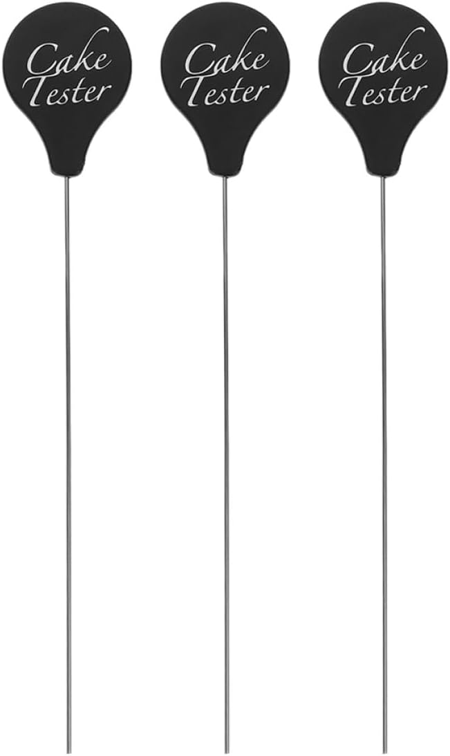 POPETPOP 3pcs Stainless Steel Cake Tester Needles Reusable Metal Cake Testing Sticks Baking Tool for Muffins Bread Cookies Home Kitchen Accessories