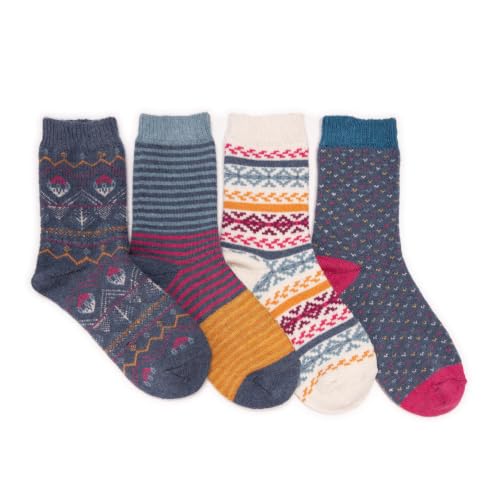Image of MUK LUKS Women's Holiday 4 Pair Pack Socks