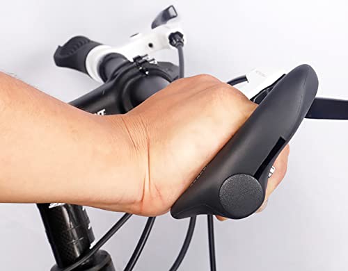 Image of TOPCABIN Ergonomic Bike Grips - Widen Holding Rubber Grips with Aluminum LockGrips for Mountain & Road Bikes