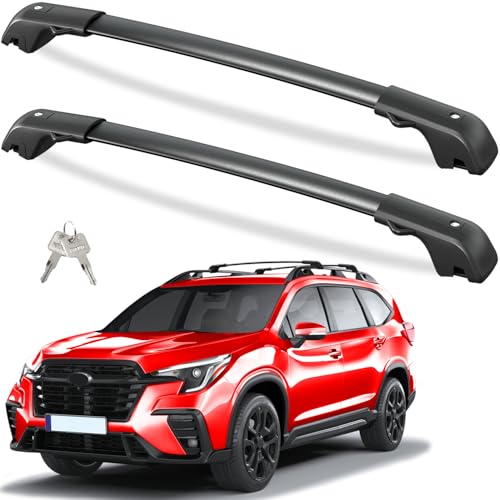 Tuyoung 300lbs Roof Rack Cross Bars Compatible with Subaru Ascent 2019-2026 with Raised Side Rails Heavy Duty Anti-Theft Lockble Aluminum Roof Rails Crossbars Rooftop Luggage Racks Carrier