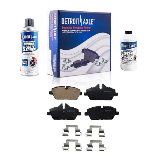 Image of Detroit Axle - Front Brake Pads for 2007-2024 Mini Cooper, Ceramic Brake Pads w /Hardware 2008 2009 2010 2011 2012 2013 2014 2015 2016 2017 2018 2019 2020 2021 2022 2023 Replacement