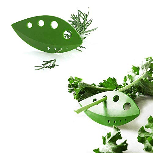 Leaf Herb Stripper, BPA-Free Plastic Holes Vegetable Leaf Separator Stripping Tool for Chard,Collard Greens,Kale,Basil,Leafy Green,Rosemary Herb and More,Kitchen Gadgets,3 Pcs Assorted Color