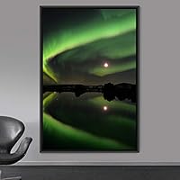 Framed Canvas Wall Art Beautiful Landscape Canvas Prints Home Artwork Decoration for Living Room,Bedroom - 16x24 inches