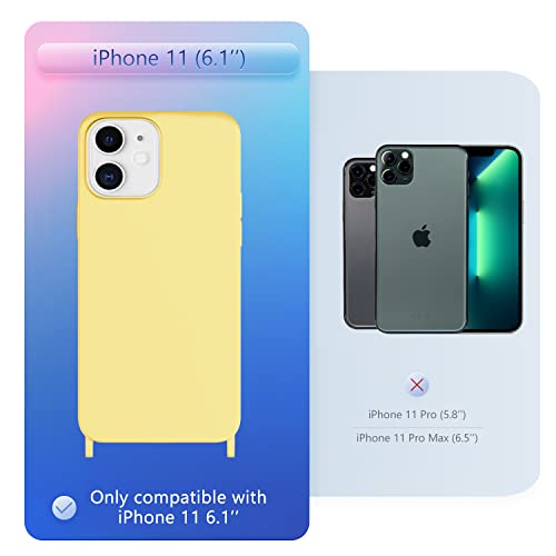 Image of Compatible with iPhone 11 Case with Lanyard Crossbody iPhone Case with Strap Adjustable Shockproof Drop Protection Silicone Phone Cover for iPhone 11 6.1''