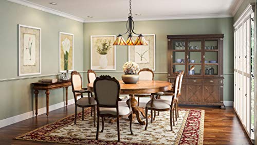 Quoizel Tfas5003Va Asheville Tiffany Downlight Chandelier, 3-Light, 300 Watts, Valiant Bronze (22" H X 23" W) #TOP1