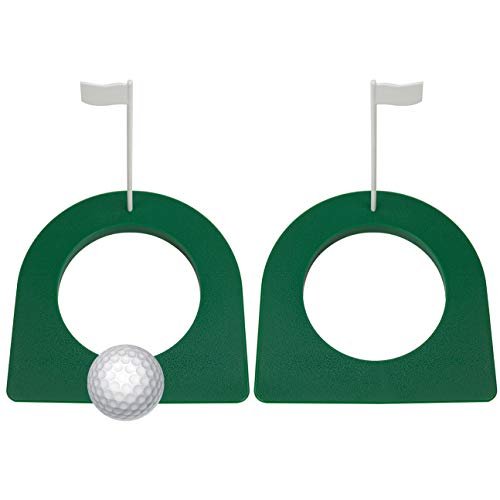 Auear, 2 Pack Creative Golf Practice Putting Cup Hold Flag Plastic Golf Putting Cup Practice For Indoor And Outdoor Training Aids #TOP4