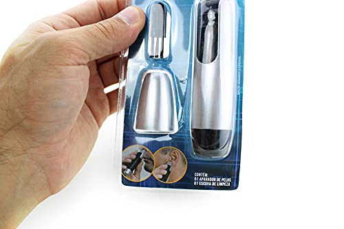 Aparador De Pelos Nariz Orelhas Com Escova Limpeza