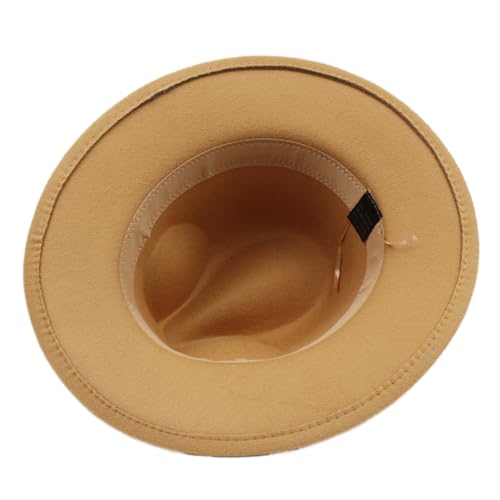 Kids Fedora Hat Children Felt Panama Cap Wide Brim with Tassel Belt for Girls Boys2