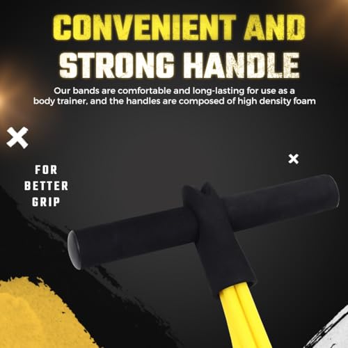Image of Pull Reducer Leg Exercise Equipment Tummy Trimmer - Yoga Pedal Puller Resistance Band, Pedal Puller for Exercise, Stomach Exercise Equipment, Gym & Yoga Basic Equipment - 4 Tubes