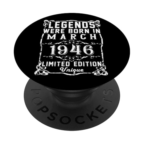 Cumpleaños Marzo 1946 Edición Limitada Regalo March 1946 PopSockets PopGrip Intercambiable