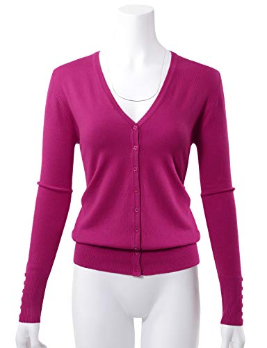 Image of Allsense Women's Long-Sleeve V-Neck Cardigan Sweater | Button Down, Lightweight Soft Knit