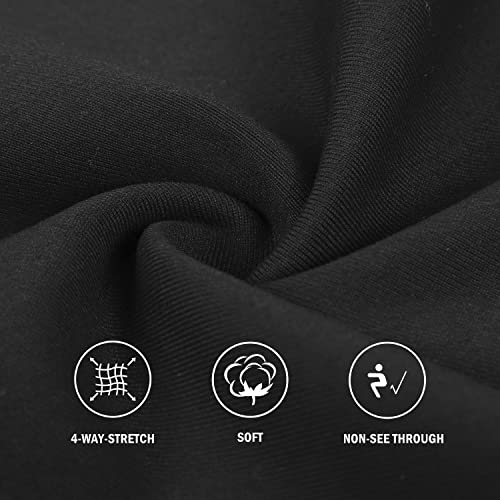 Baleaf Women's 10" Bermuda Shorts Long Athletic Workout Knee Length High Waisted Yoga Running Shorts With 3 Pockets Black L #TOP3