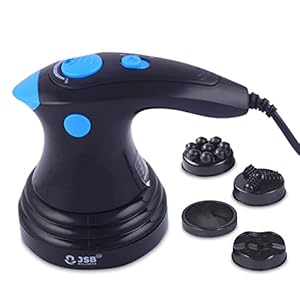 JSB HF138 Body Massager Handheld for Pain Relief in Neck, Back, Leg & Foot Pain (Black-Blue)