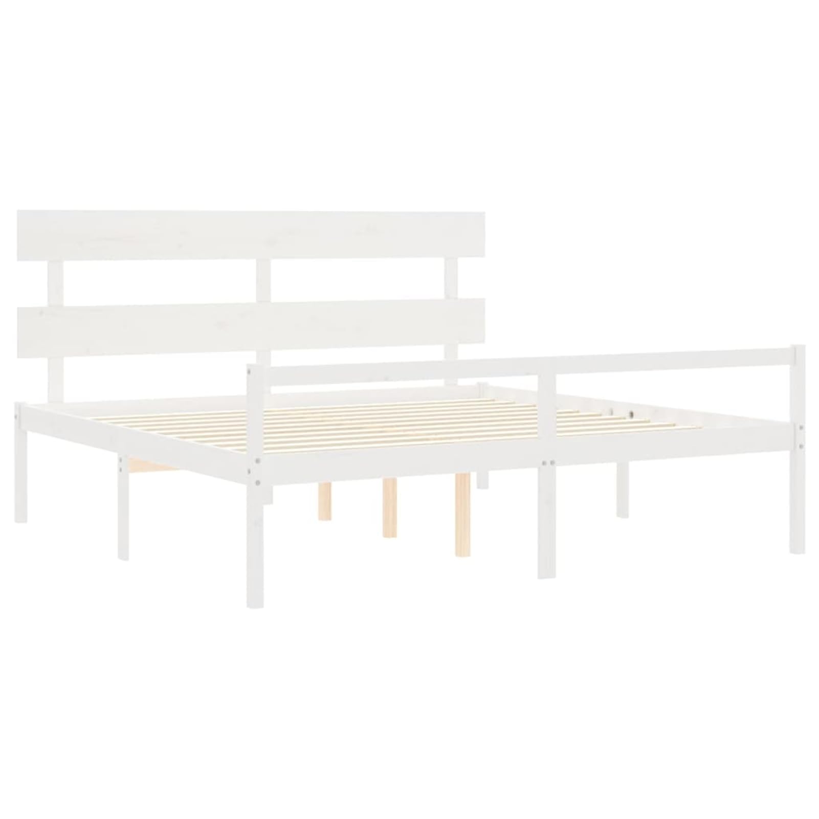 Massives Kiefernholzbett 200x200 cm mit Stauraum & robusten Latten, 45 cm Höhe - Seniorengerecht Model3195372