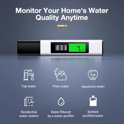 2025 All-New 4 in 1 Tds Meter Digital Water Tester - Accurate and Reliable TDS EC & Temp(°C,°F) Meter - 0-9999ppm - Professional Testing for Drinking Water, RO/DI System, Aquariums etc by MEXYBE - Image 4