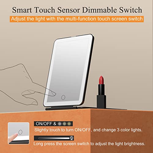 Rechargeable Makeup Vanity Mirror with 72 Led Lights, Lighted Travel Portable Light up Beauty Mirror, 3 Color Lighting - Image 4