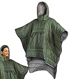 Productos bien hechos: tiene costuras finas y ajustadas, la manta portátil es transpirable y cómoda de llevar, no se deforma fácilmente, cálida y resistente al viento.