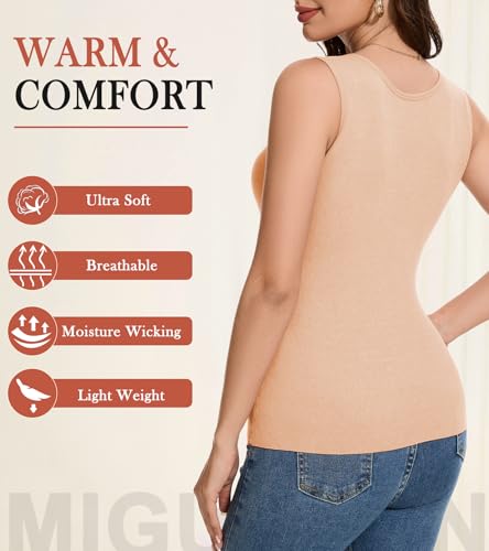 Image of Slimming Tank Top for Women V Neck Lace Camisole Tops with Built in Bra Cami Vest Base Layer