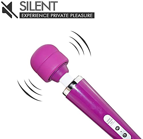 Massageador Varinha Mágica Elétrico Bivolt 10 Modos De Vibração (Roxo)