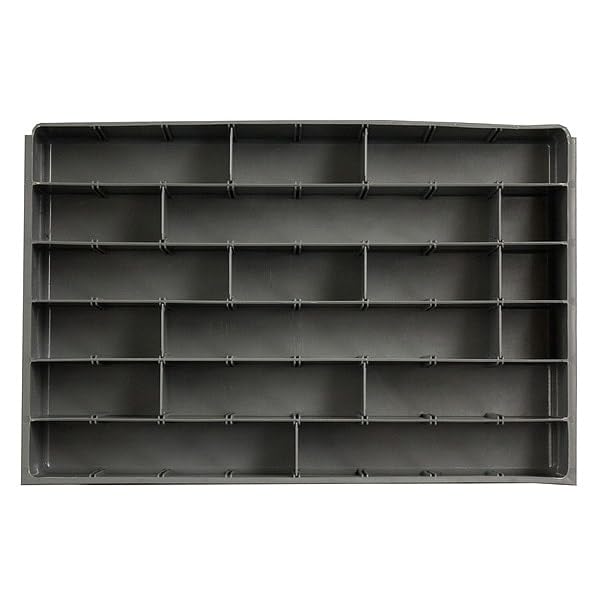 Durham 124-95-ADLH-IND Large, Polypropylene, Variable Compartment Insert, 12 dividers, Gray