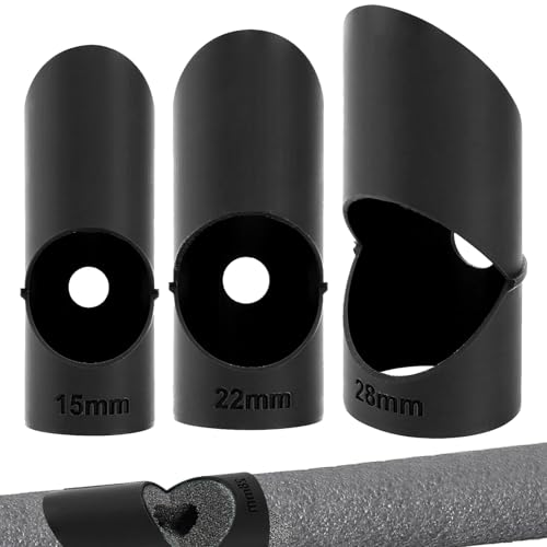 3 Stück Gehrungslade Rohrisolierung,Genaue Rohrisolierung Schablone,Einfach zu Bedienen Schaumstoff-Rohrschneider,von Kupferrohren mit 15 mm,22 mm und 28 mm Durchmesser