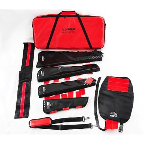LINE2design EMT Paramedic Medical Fracture Splint Kit - Complete Emergency Fracture Care Immobilizer Child Mobility Splint Adult Traction Splint, Arm Leg and Shoulder Splints Cover