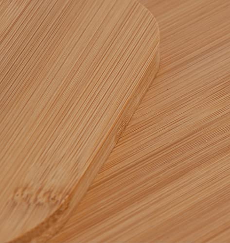 Set of 2 Anti-Bacterial Bamboo Chopping Boards Wooden Cutting Board Large 30x22.5cm Small 20x15cm, Brown - Image 4