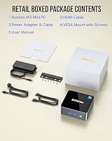 GMKtec Mini-PC Intel i5-12450H (Turbo 4,4 GHz) 16 GB (8x2) DDR4 3200 MHz 1 TB M.2 PCIe3.0 NVMe SSD Mini-Computer, USB 3.2/WiFi 6/BT5.2, 2,5G Ethernet/Type-C (DP/Daten)/HDMI*2/4K Desktop-PC – Ansicht 8