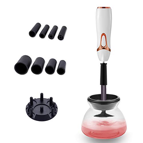 Automatic Makeup Brush Cleaner Spinner Makeup Brush Dryer Electric Makeup Brush Cleaner Device Electronic Cleaning Brush Machine Cosmetic Brush Washing Cleaning Tools Cleans (R1) - Thumbnail 7