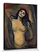 Produktbild 1art1 Edvard Munch Poster Madonna, 1894-1895 Bilder Leinwand-Bild Auf Keilrahmen | XXL-Wandbild Poster Kunstdruck Als Leinwandbild 50x40 cm