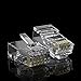 CAT6 RJ-45 UTP Connectors, RJ-45 Modular Plugs with Flexible Latch, 100-Pack