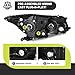 ROADEAL Headlights W/Bulbs for 2008-2012 Honda Accord 4Dr Halogen Headlamp Replacement Driver & Passenger Side, NOT fit coupe or Crosstour models