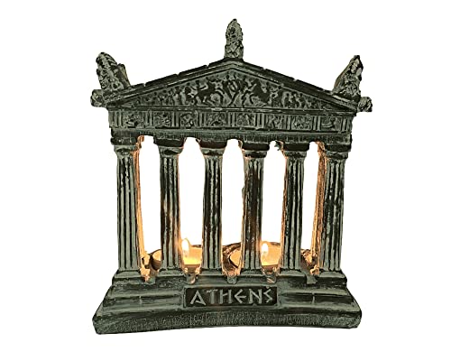 Parthenon Facade Statue,8 Columns Doric order,Plaster Replica Scuplture Candlestick 14cm