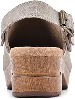 WHITE MOUNTAIN Shoes Being Women's Clog, Sand/Suede, 7 M | Image 4