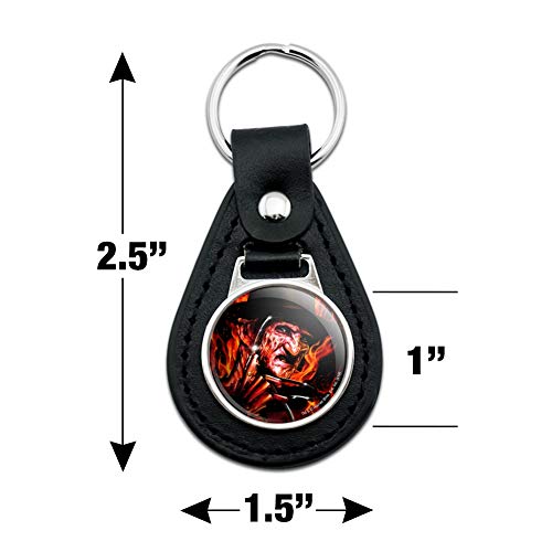 Black Leather A Nightmare On Elm Street Freddy's Fire Keychain #TOP3