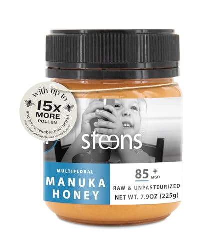 Steens 100% Pure &amp; Raw New Zealand Manuka Honey, MGO 85+, 7.9 oz