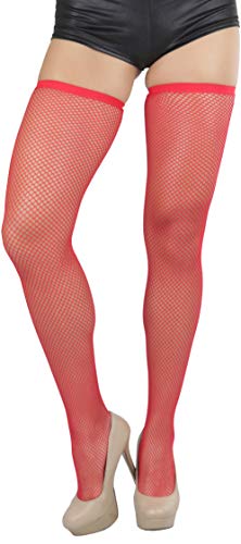 Image of ToBeInStyle Womens Standard Every-day Fishnet Thigh High Stockings