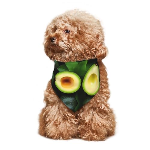 Hundehalstuch, Dreieckstuch, Haustierlätzchen für den täglichen Gebrauch und als Geburtstagsgeschenk für Katzen und Hunde – Frische Avocados