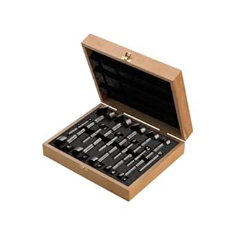 Fisch Wave Cutter Forstner Drill Bit Box Set, 16-Piece, Professional Grade Woodworking Bits (1/4